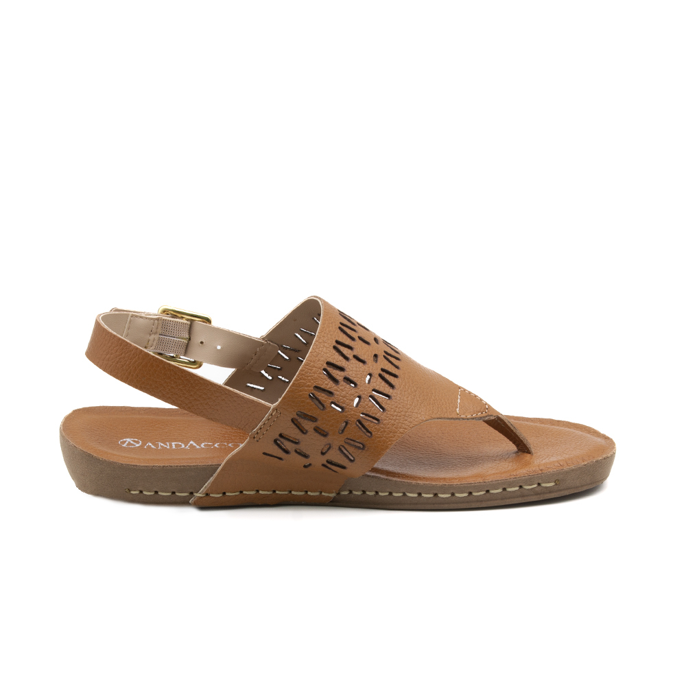 Sandália Flatform Goa em Couro Alfa Camel - 14302AC