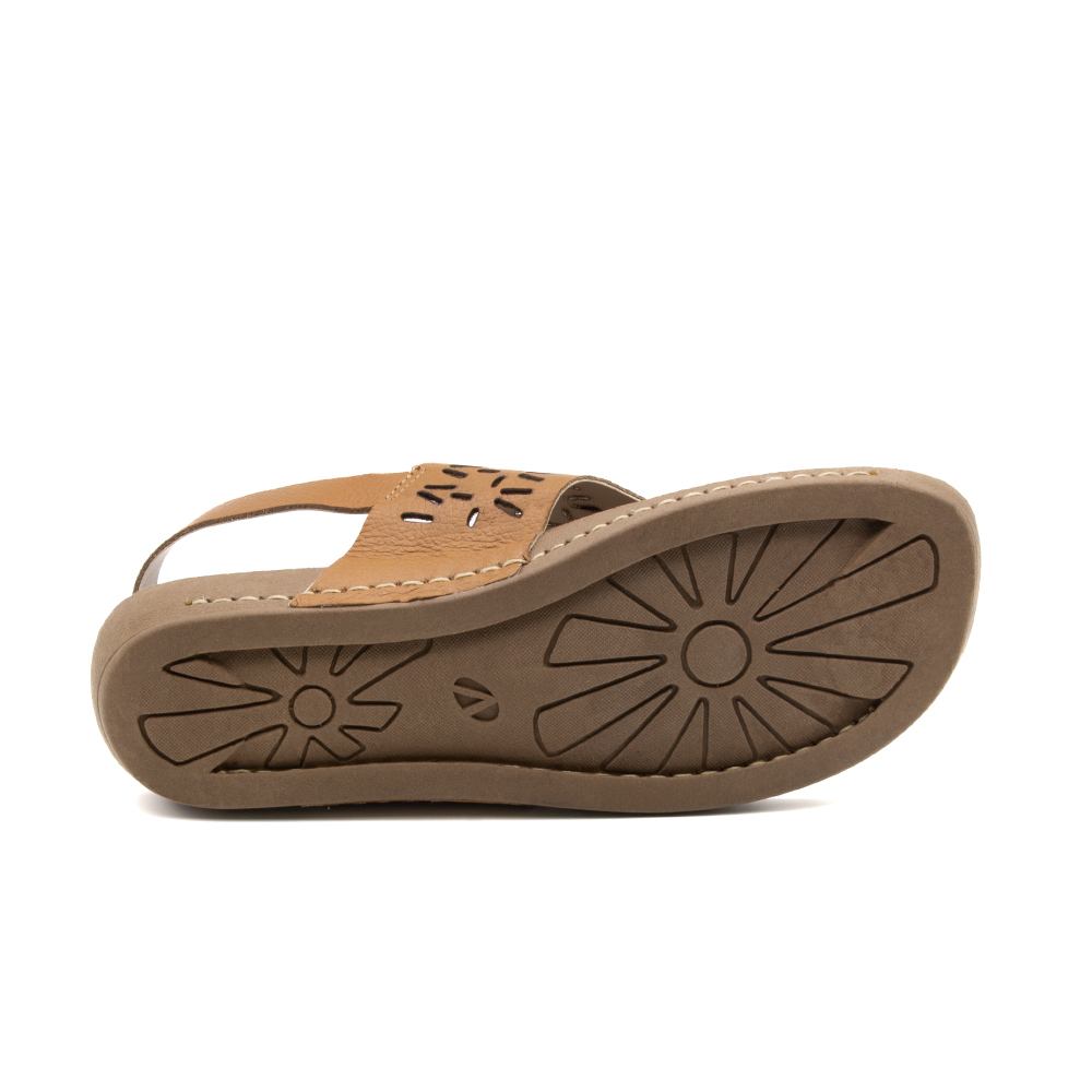 Sandália Flatform Goa em Couro Alfa Camel - 14302AC