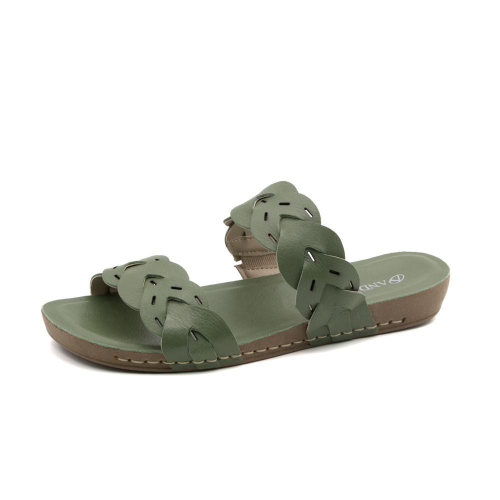 Sandália Flatform Goa em Couro Alfa Militar - 14303AM