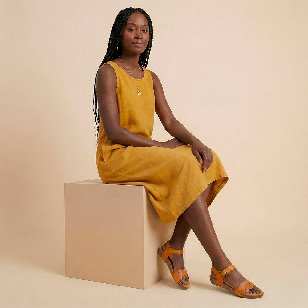 Sandália Flatform Goa em Couro Alfa Sunset - 14271AS