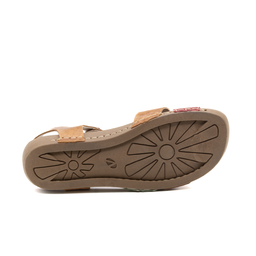 Sandália Flatform Goa em Couro Crush Caramelo - 14289CC