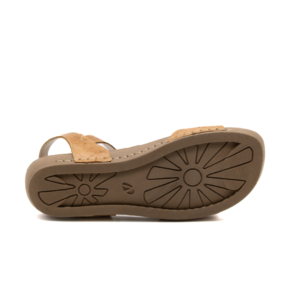 Sandália Flatform Goa em Couro Crush Caramelo - 14296CC Sandália Flatform Goa em Couro Crush Caramelo - 14296CC