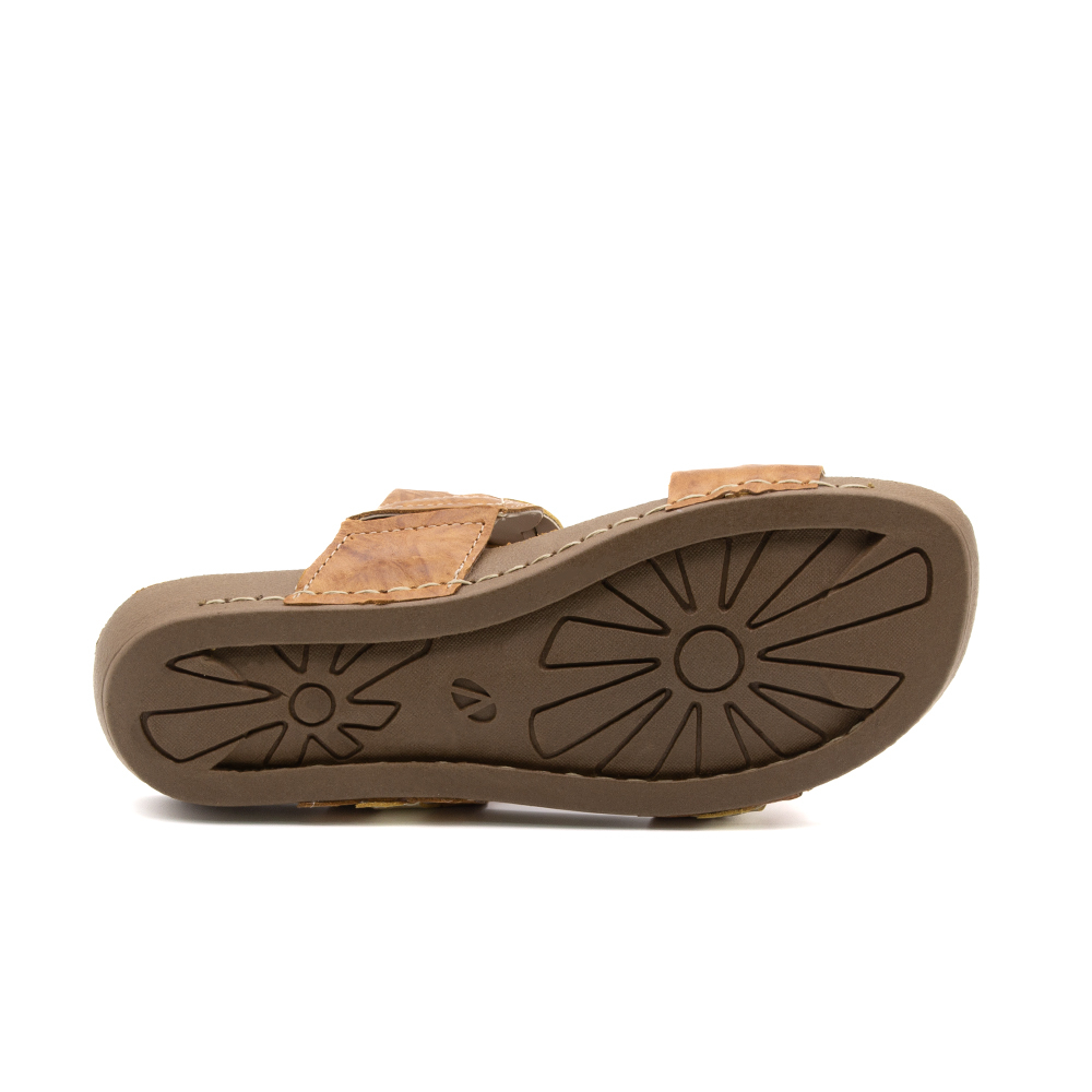 Sandália Flatform Goa em Couro Crush Caramelo - 14303CC Sandália Flatform Goa em Couro Crush Caramelo - 14303CC