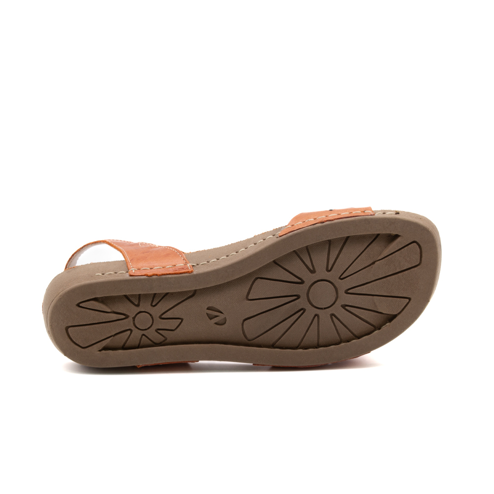 Sandália Flatform Goa em Couro Crush Laranja - 14296CL Sandália Flatform Goa em Couro Crush Laranja - 14296CL