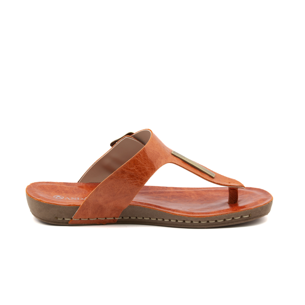 Sandália Flatform Goa em Couro Crush Laranja - 14298CL Sandália Flatform Goa em Couro Crush Laranja - 14298CL