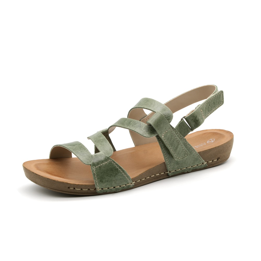 Sandália Flatform Goa em Couro Crush Mist - 14269CMI