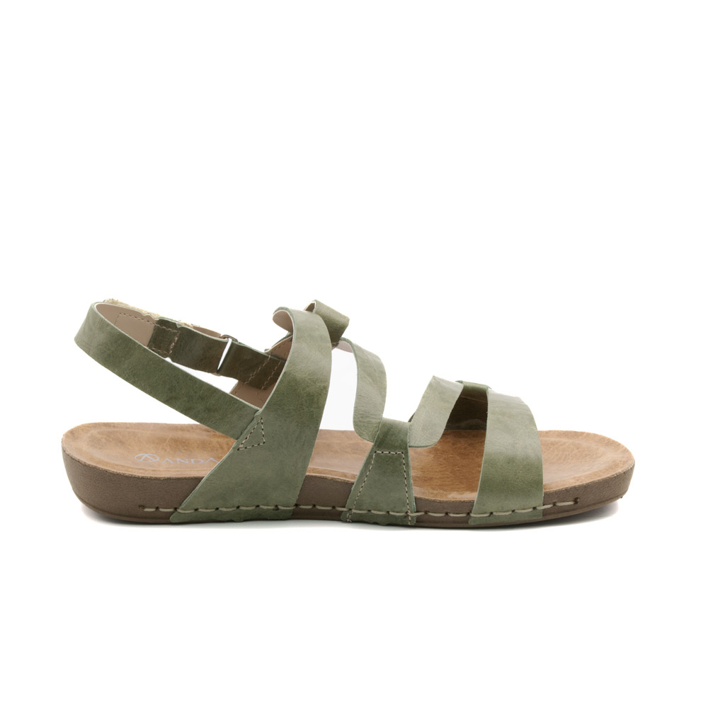 Sandália Flatform Goa em Couro Crush Mist - 14269CMT