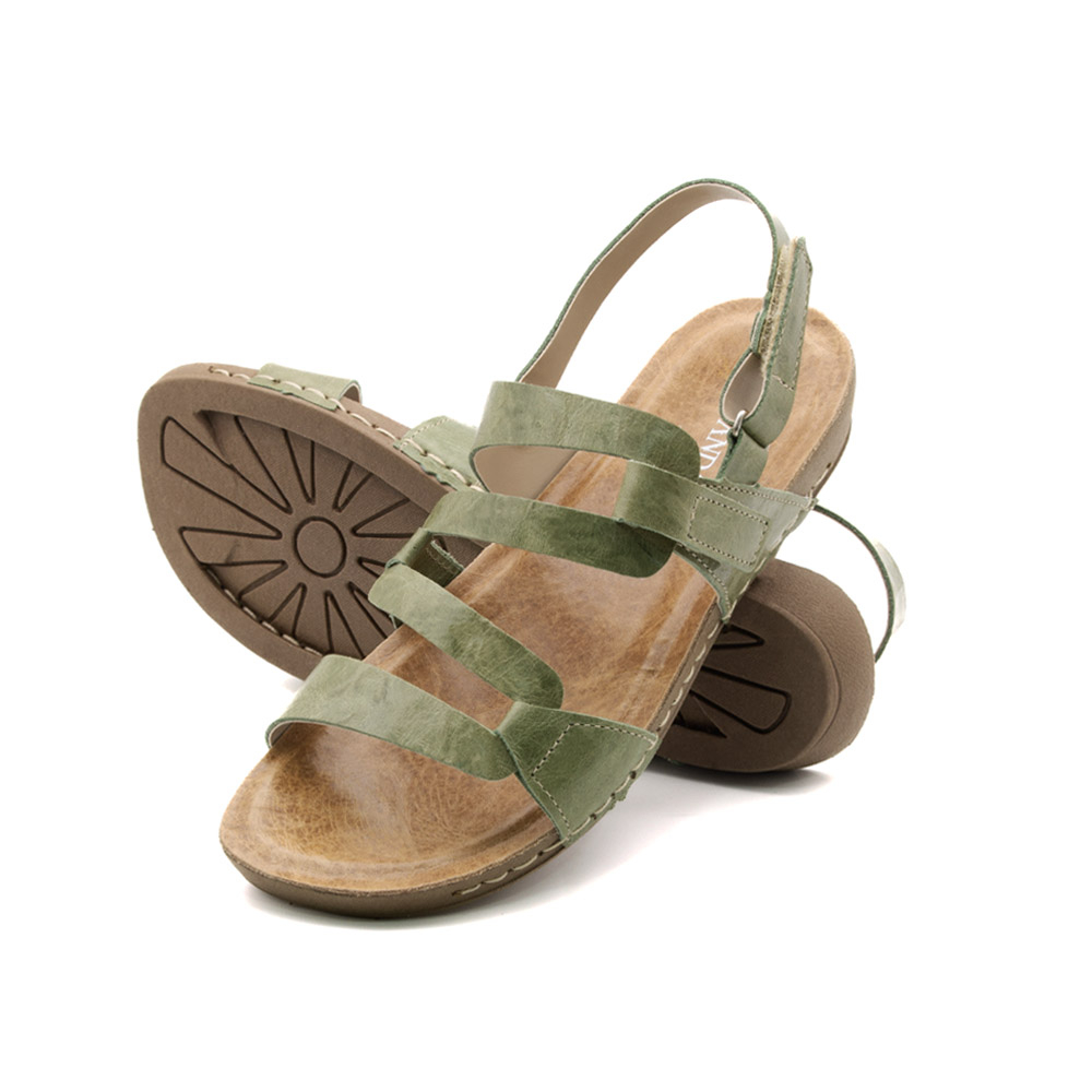 Sandália Flatform Goa em Couro Crush Mist - 14269CMT