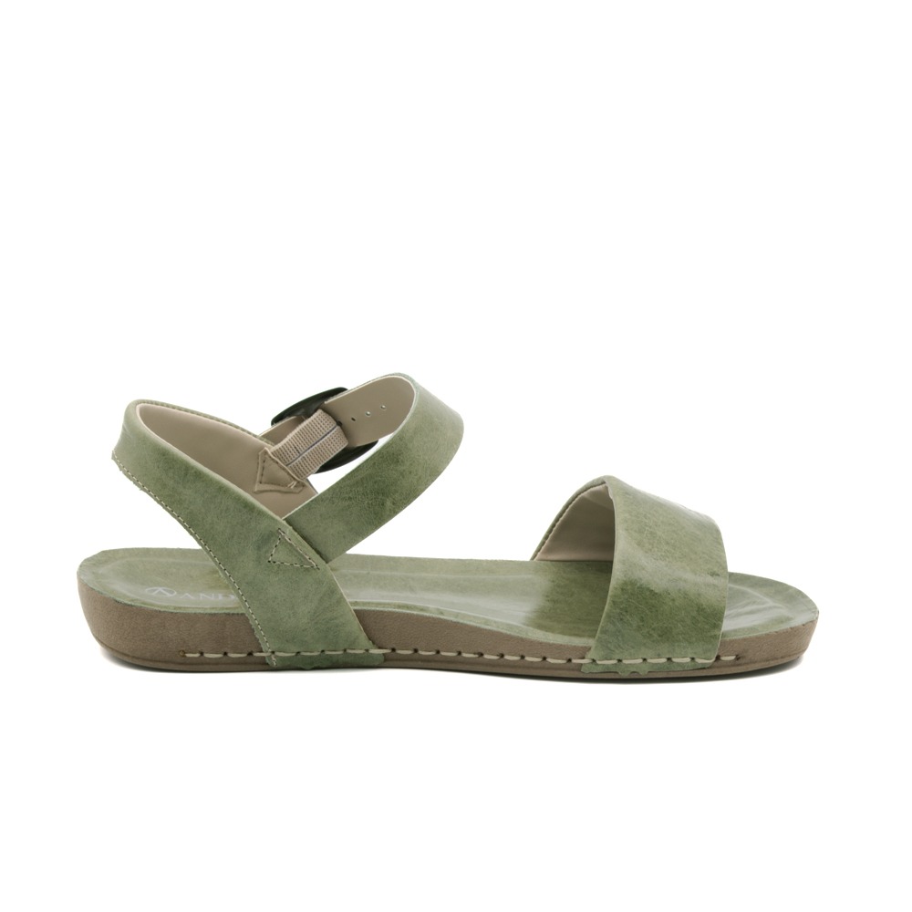Sandália Flatform Goa em Couro Crush Mist - 14277CM Sandália Flatform Goa em Couro Crush Mist - 14277CM