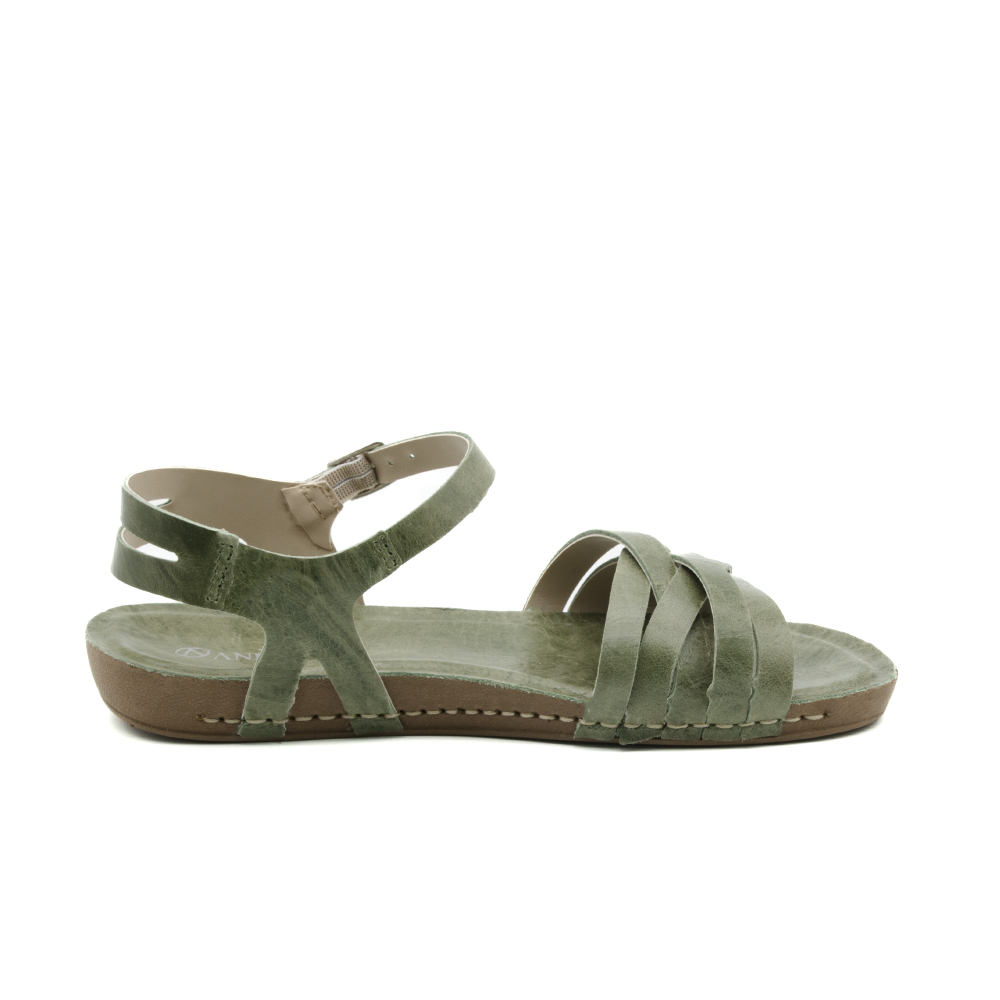 Sandália Flatform Goa em Couro Crush Mist - 14297CM Sandália Flatform Goa em Couro Crush Mist - 14297CM