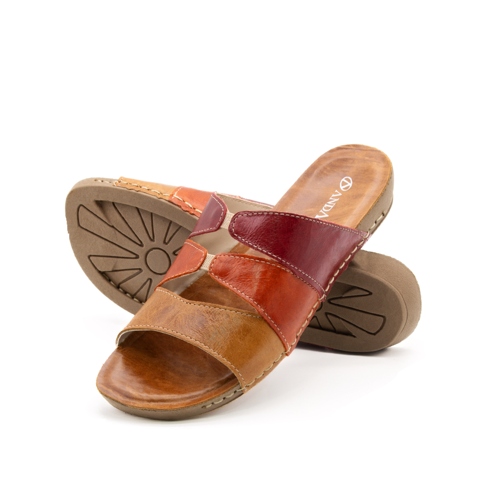 Sandália Flatform Goa em Couro Crush Rosso - 14211CRO Sandália Flatform Goa em Couro Crush Rosso - 14211CRO