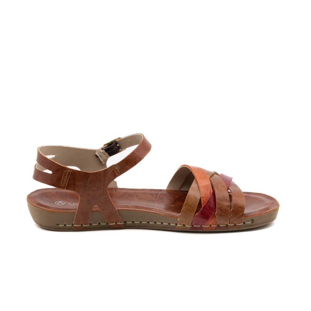 Sandália Flatform Goa em Couro Crush Rust - 14297CR Sandália Flatform Goa em Couro Crush Rust - 14297CR