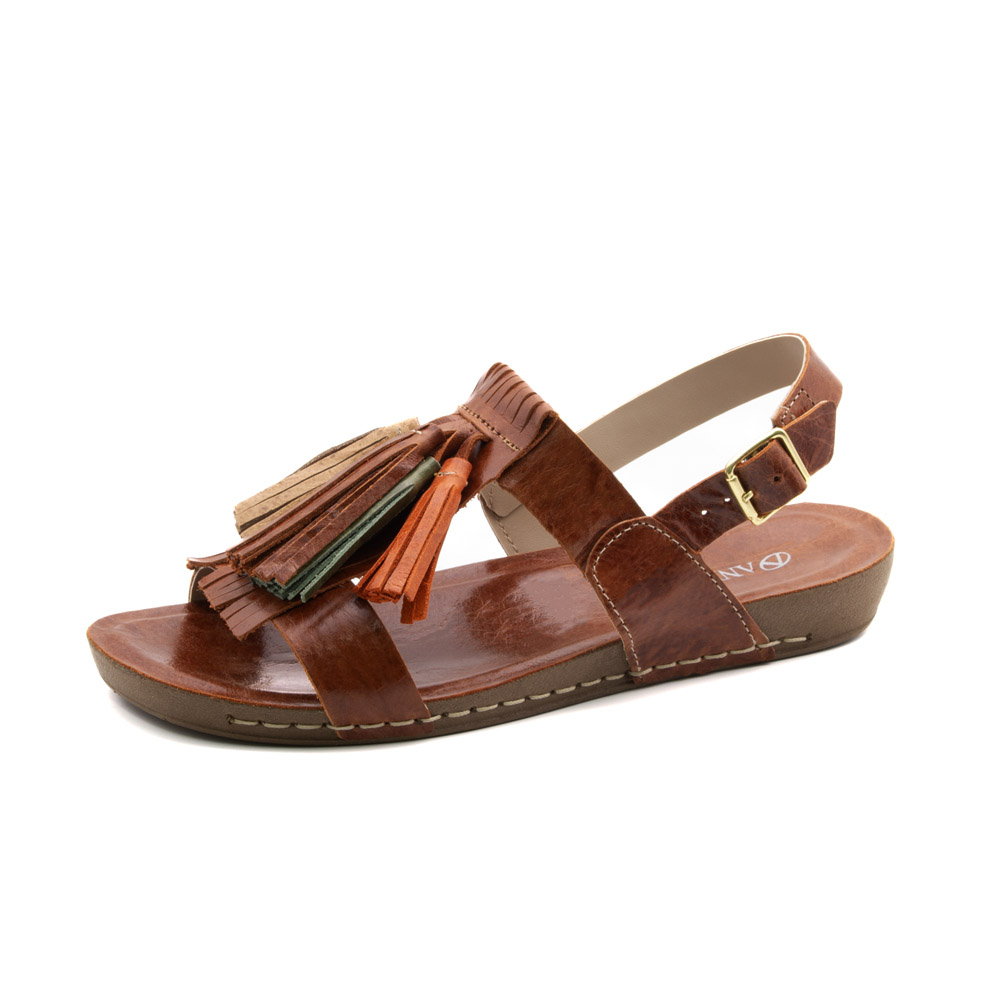 Sandália Flatform Goa em Couro Crush Rust - 14300CR Sandália Flatform Goa em Couro Crush Rust - 14300CR