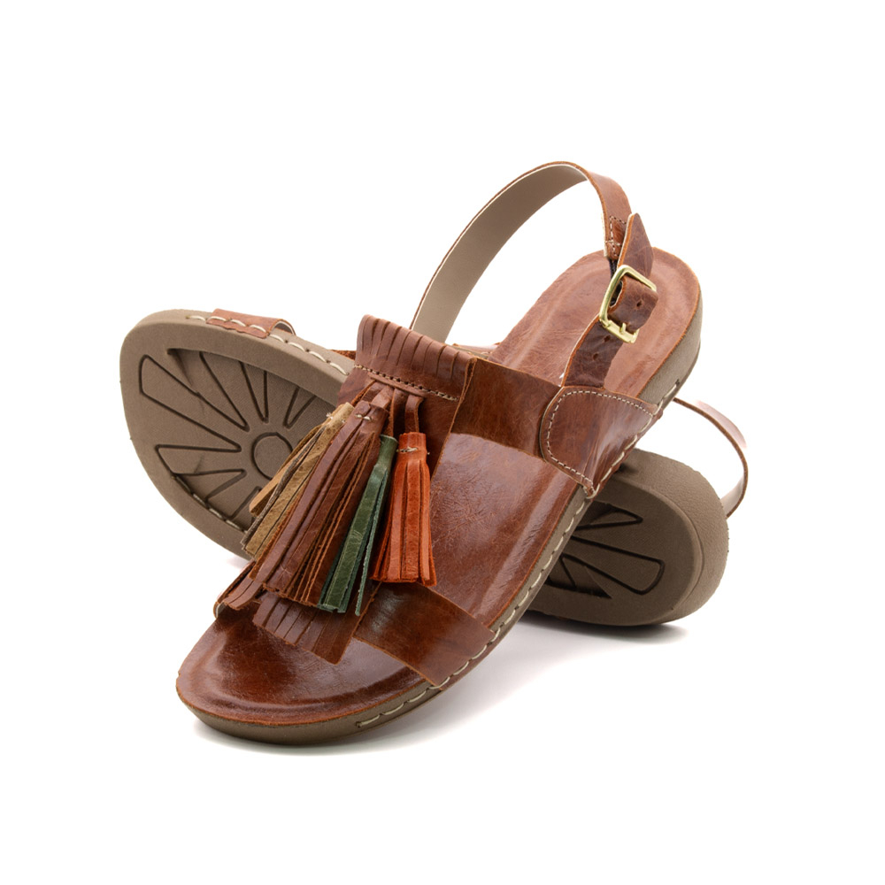 Sandália Flatform Goa em Couro Crush Rust - 14300CR Sandália Flatform Goa em Couro Crush Rust - 14300CR