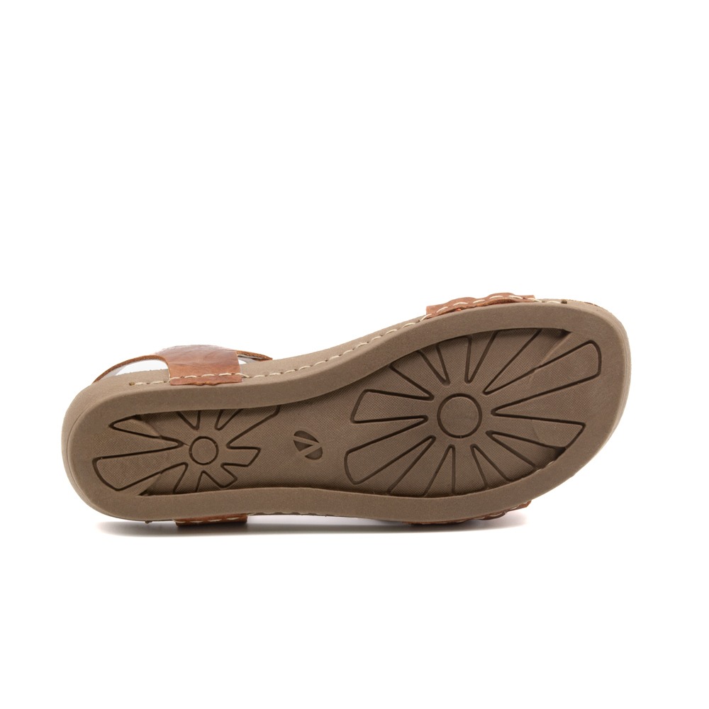 Sandália Flatform Goa em Couro Crush Rust - 14304CR