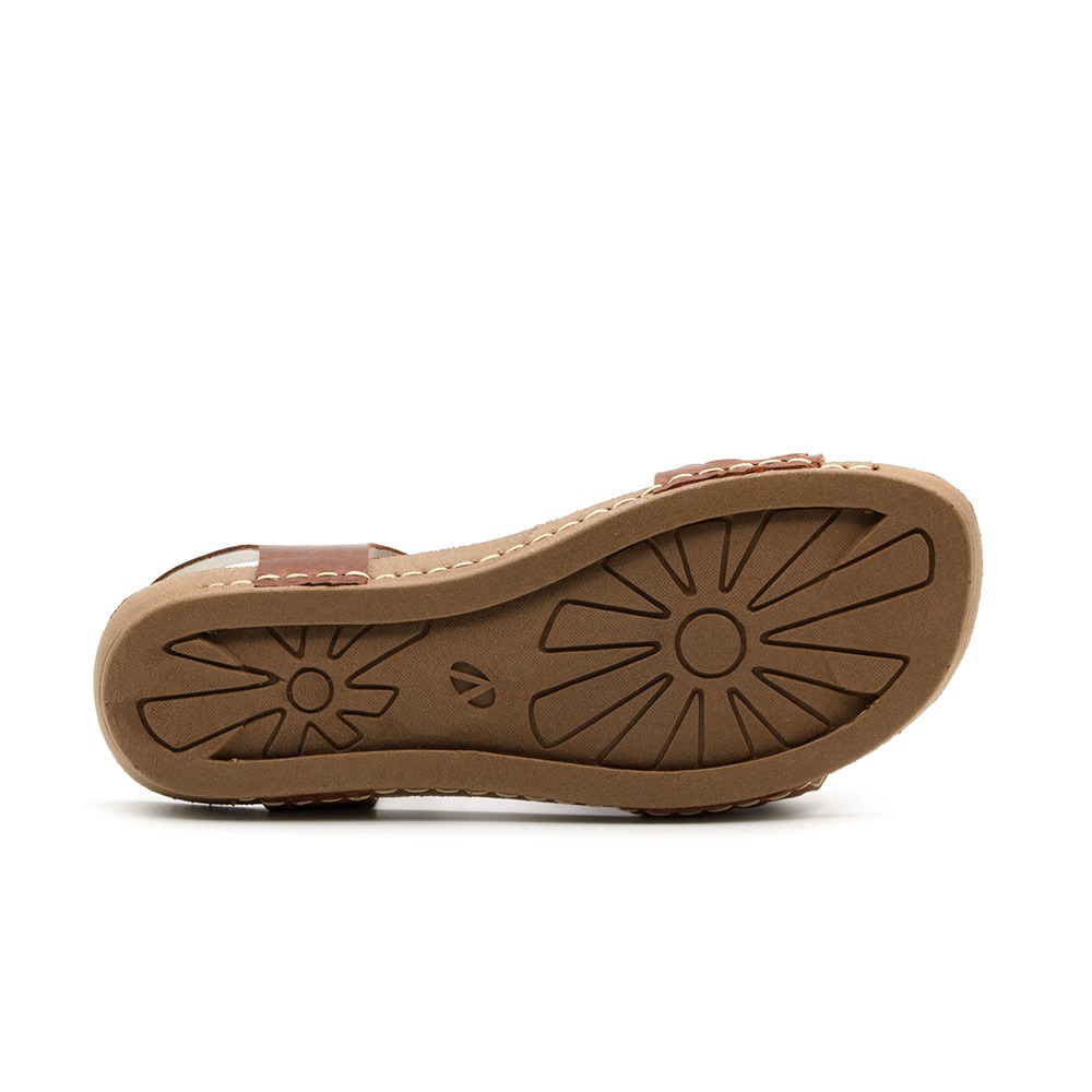 Sandália Flatform Goa em Couro Crush Sépia - 14241CS
