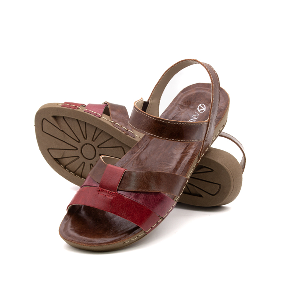 Sandália Flatform Goa em Couro Crush Sépia - 14281CS Sandália Flatform Goa em Couro Crush Sépia - 14281CS