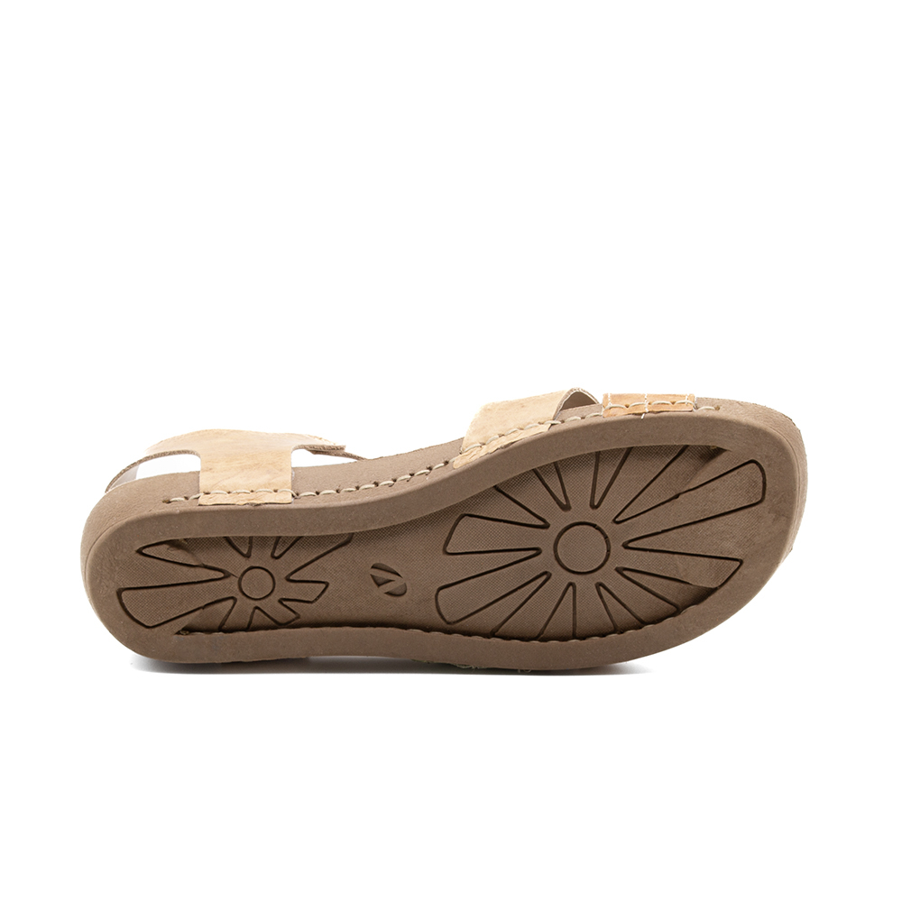 Sandália Flatform Goa em Couro Crush Tapioca - 14289CT