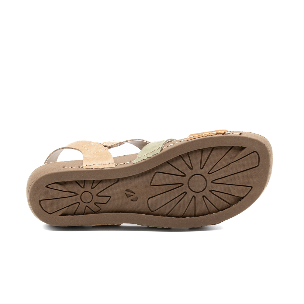 Sandália Flatform Goa em Couro Crush Tapioca - 14290CT