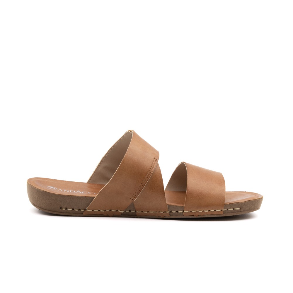 Sandália Flatform Goa em Couro Gales Camel - 14283GC