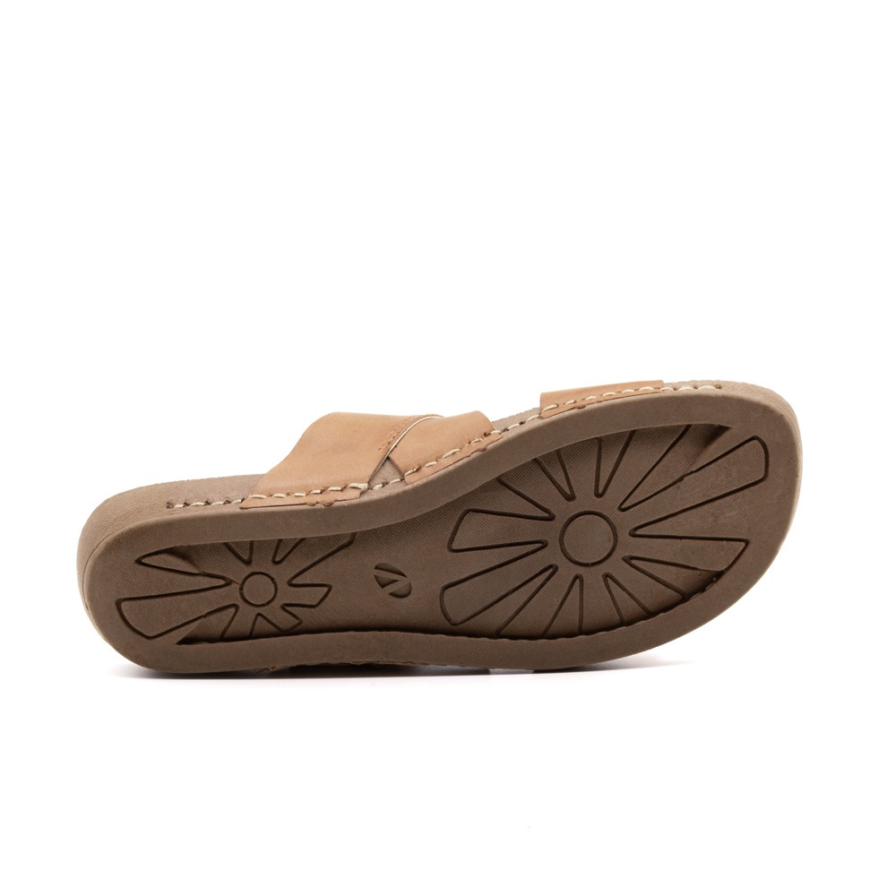 Sandália Flatform Goa em Couro Gales Camel - 14283GC