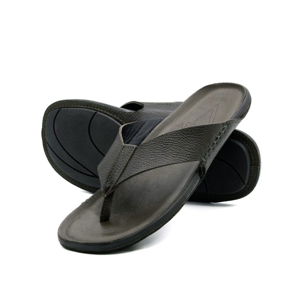 Sandália Masculina Asteca em Couro Senna Army - 8839SA