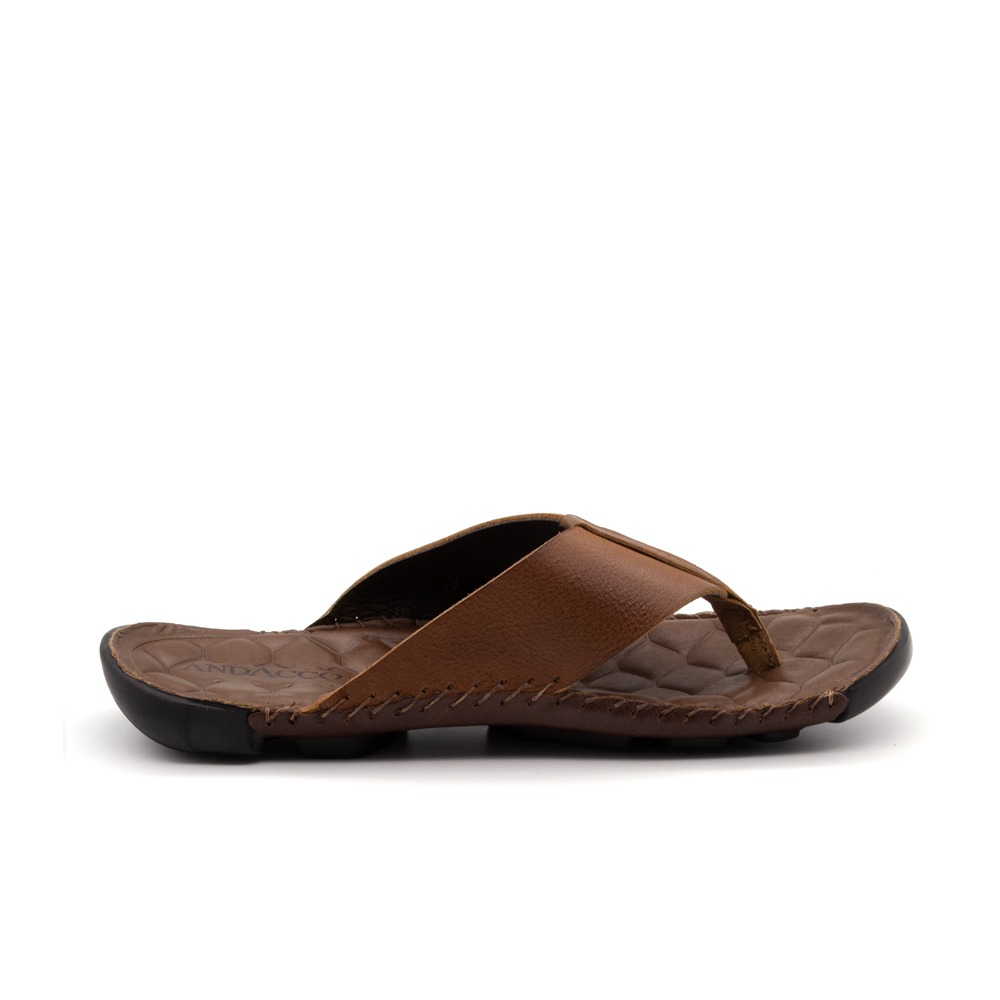 Sandália Masculina Mali em Couro Senna Camel - 7320SCA