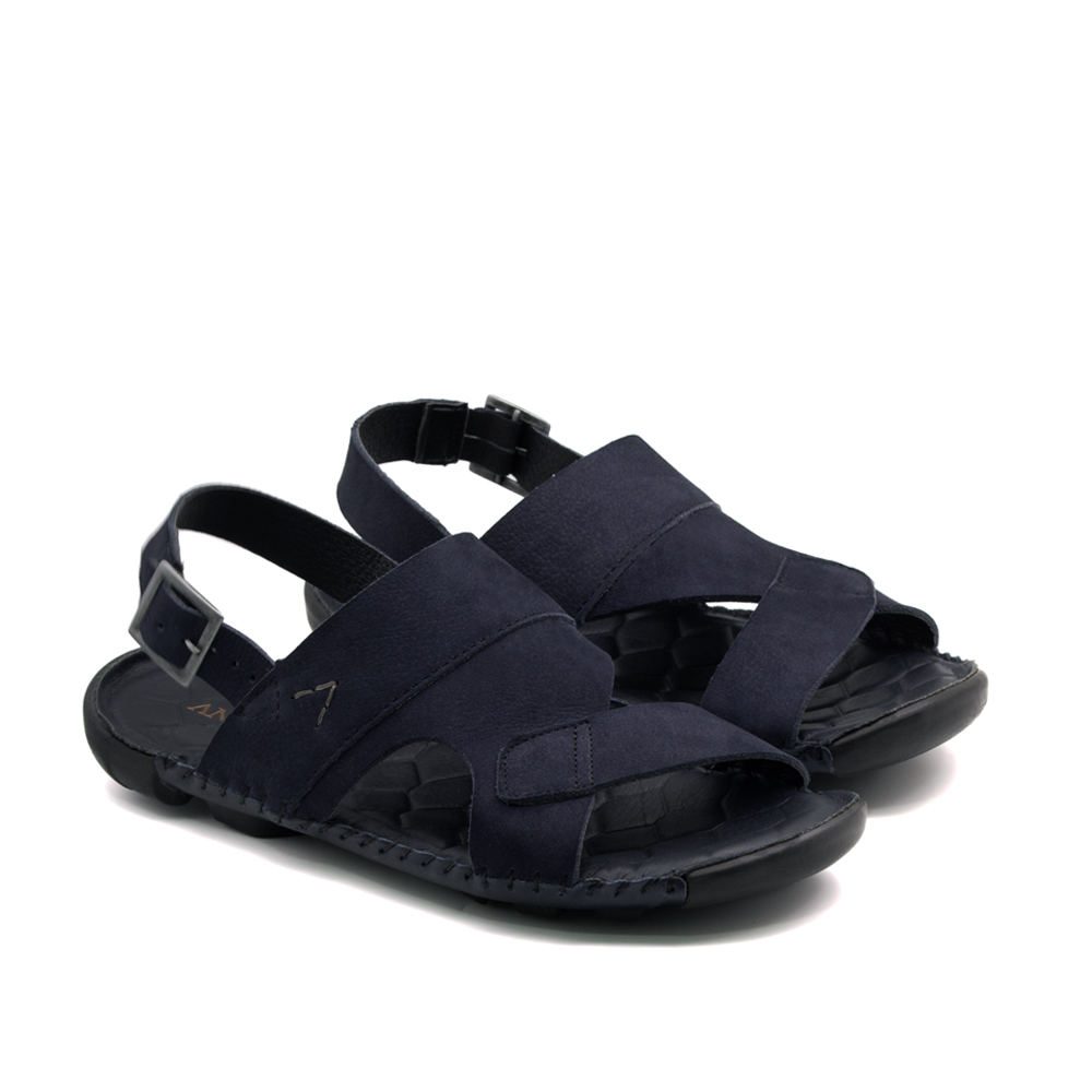 Sandália Masculina Mali em Couro Vertigo Marinho - 7323VM Sandália Masculina Mali em Couro Vertigo Marinho - 7323VM