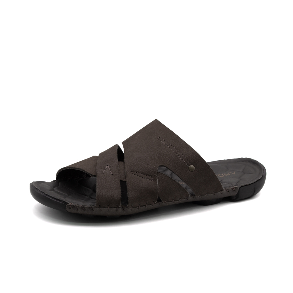 Sandália Masculina Mali em Couro Vertigo Tabaco - 7321VT