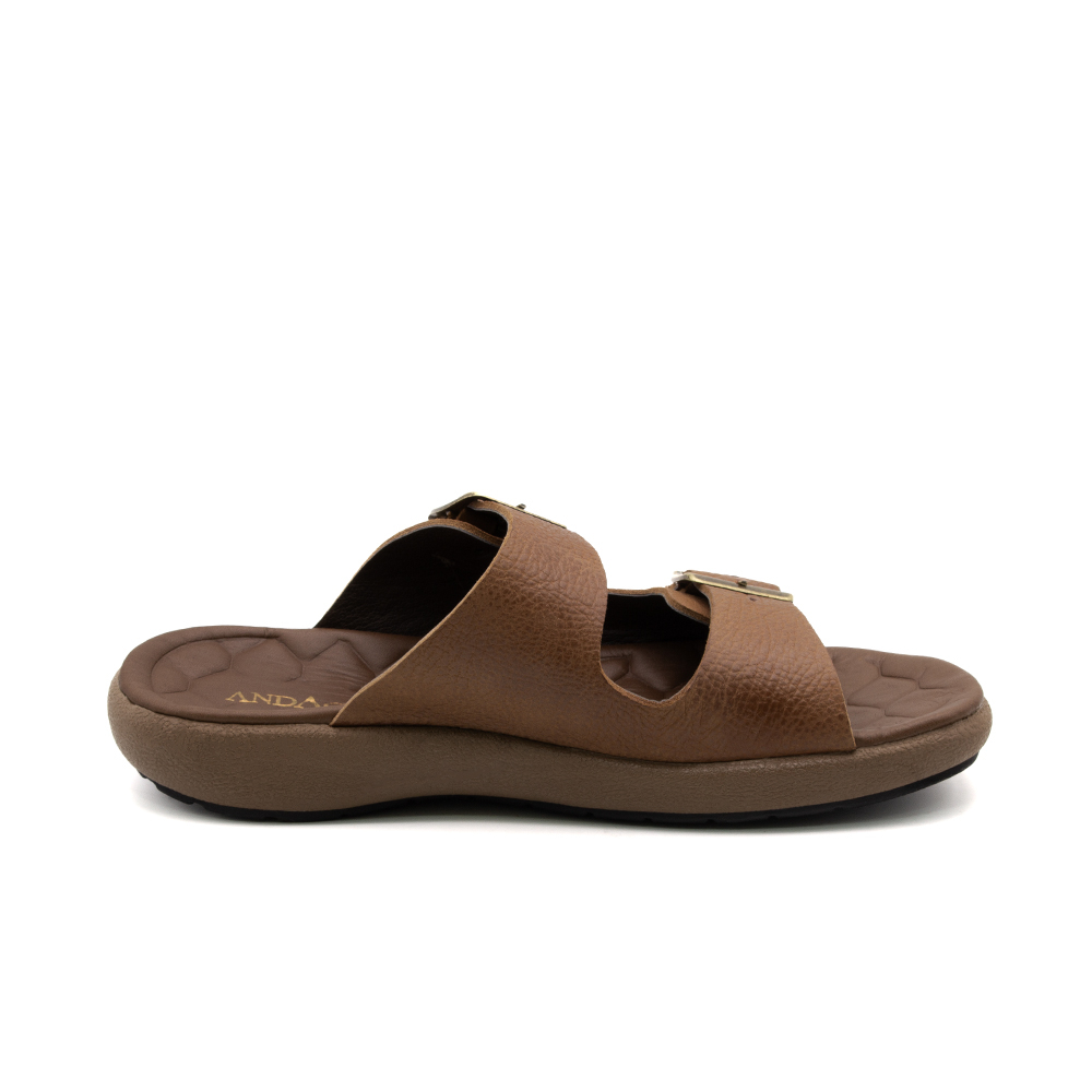 Sandália Masculina Massai em Couro Senna Camel - 5302SC Sandália Masculina Massai em Couro Senna Camel - 5302SC