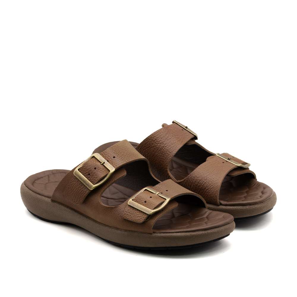 Sandália Masculina Massai em Couro Senna Camel - 5302SC Sandália Masculina Massai em Couro Senna Camel - 5302SC