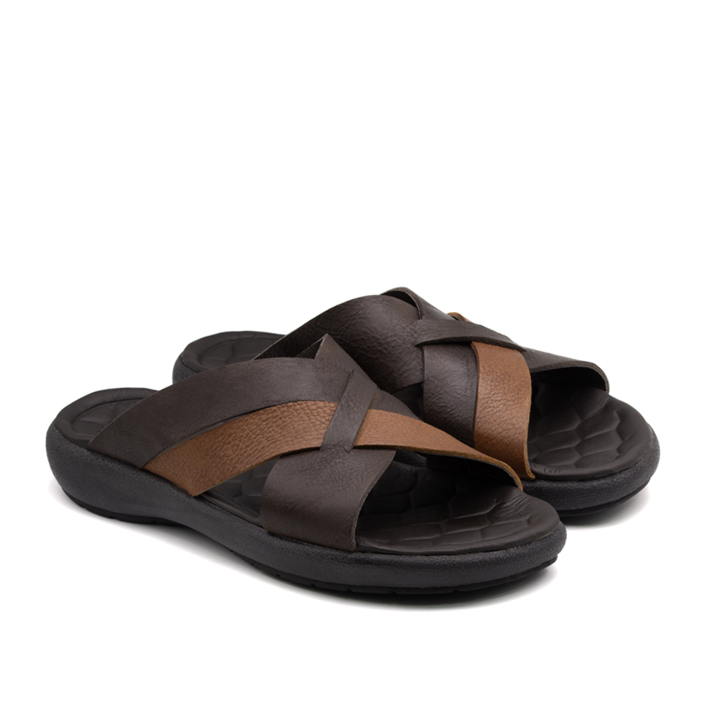 Sandália Masculina Massai em Couro Senna Coffee - 5301SC