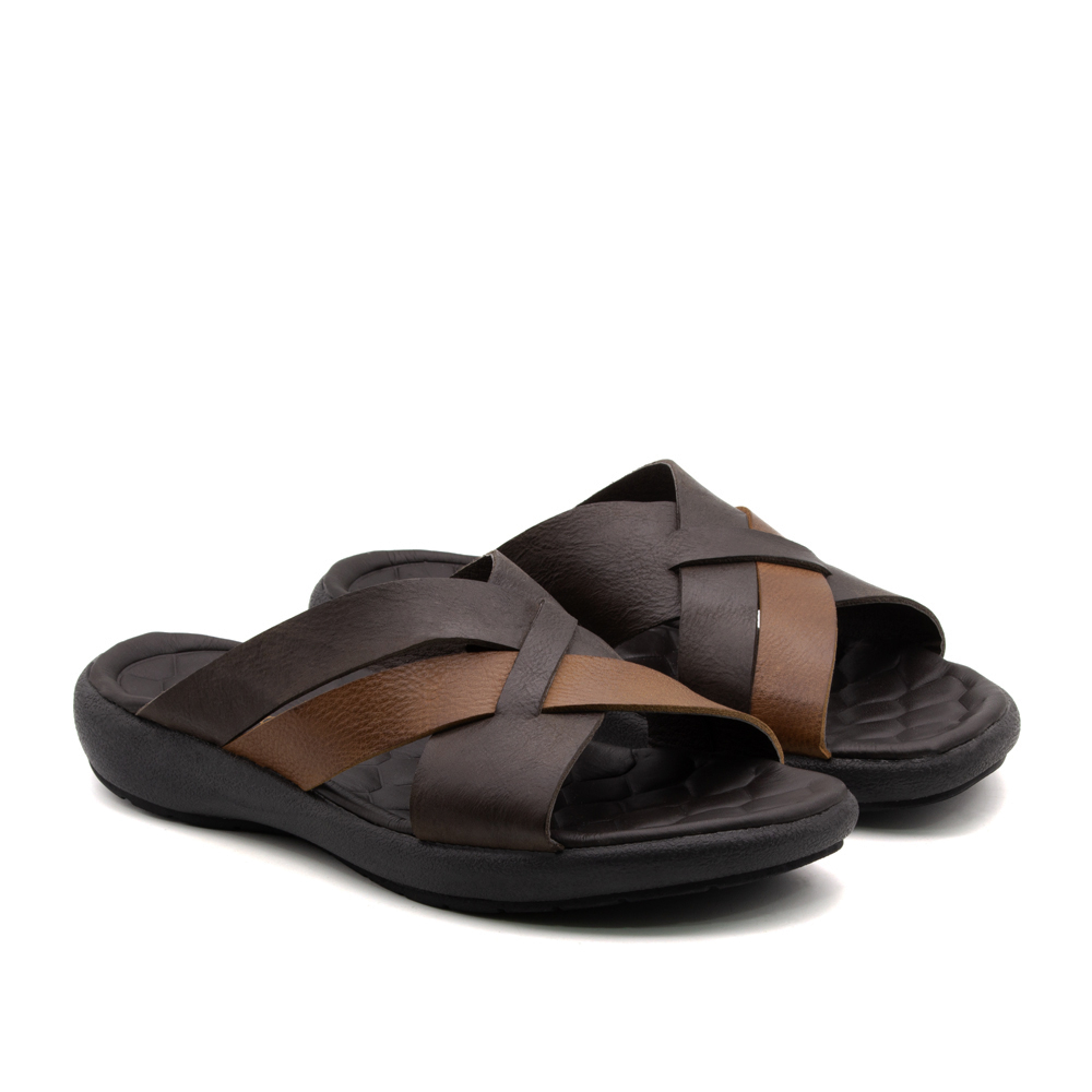 Sandália Masculina Massai em Couro Senna Coffee - 5301SC