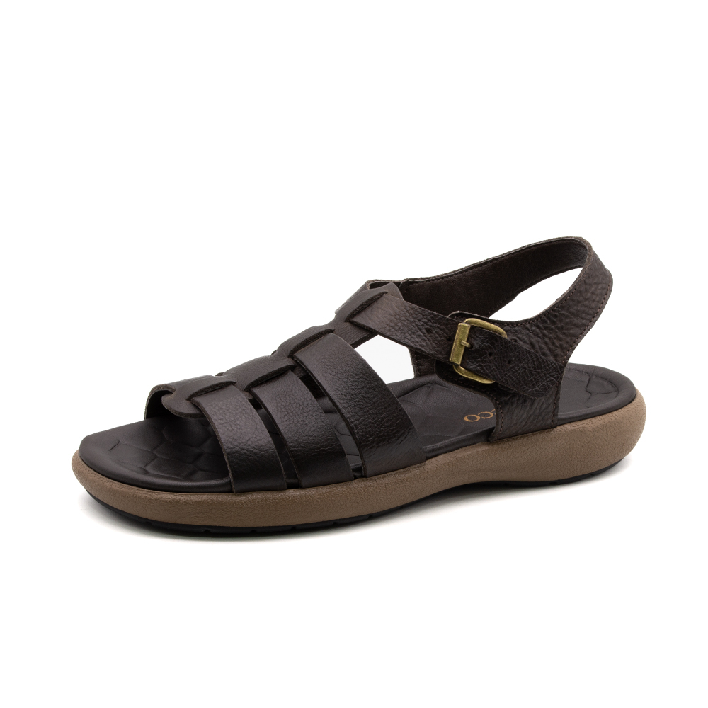 Sandália Masculina Massai em Couro Senna Coffee - 5304SC