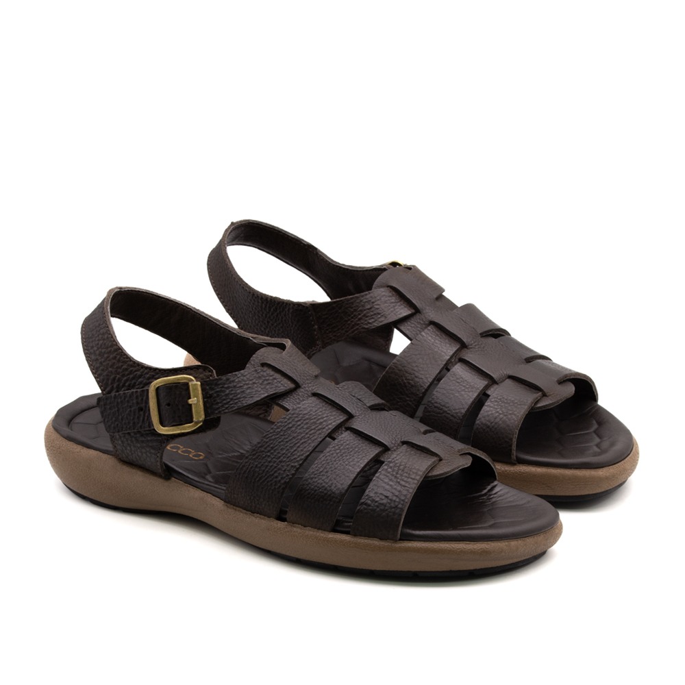 Sandália Masculina Massai em Couro Senna Coffee - 5304SC