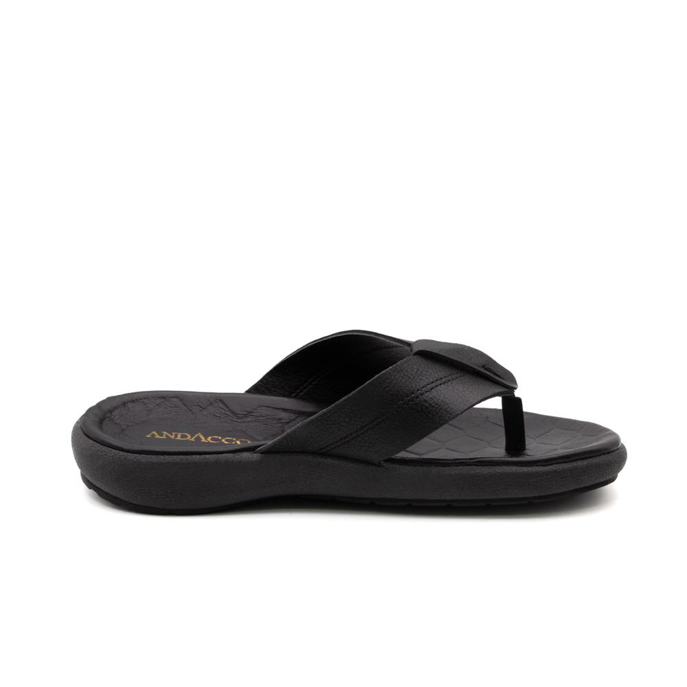 Sandália Masculina Massai em Couro Senna Preto - 5300SP Sandália Masculina Massai em Couro Senna Preto - 5300SP