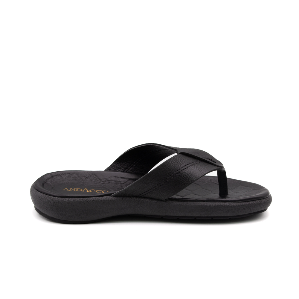 Sandália Masculina Massai em Couro Senna Preto - 5300SP