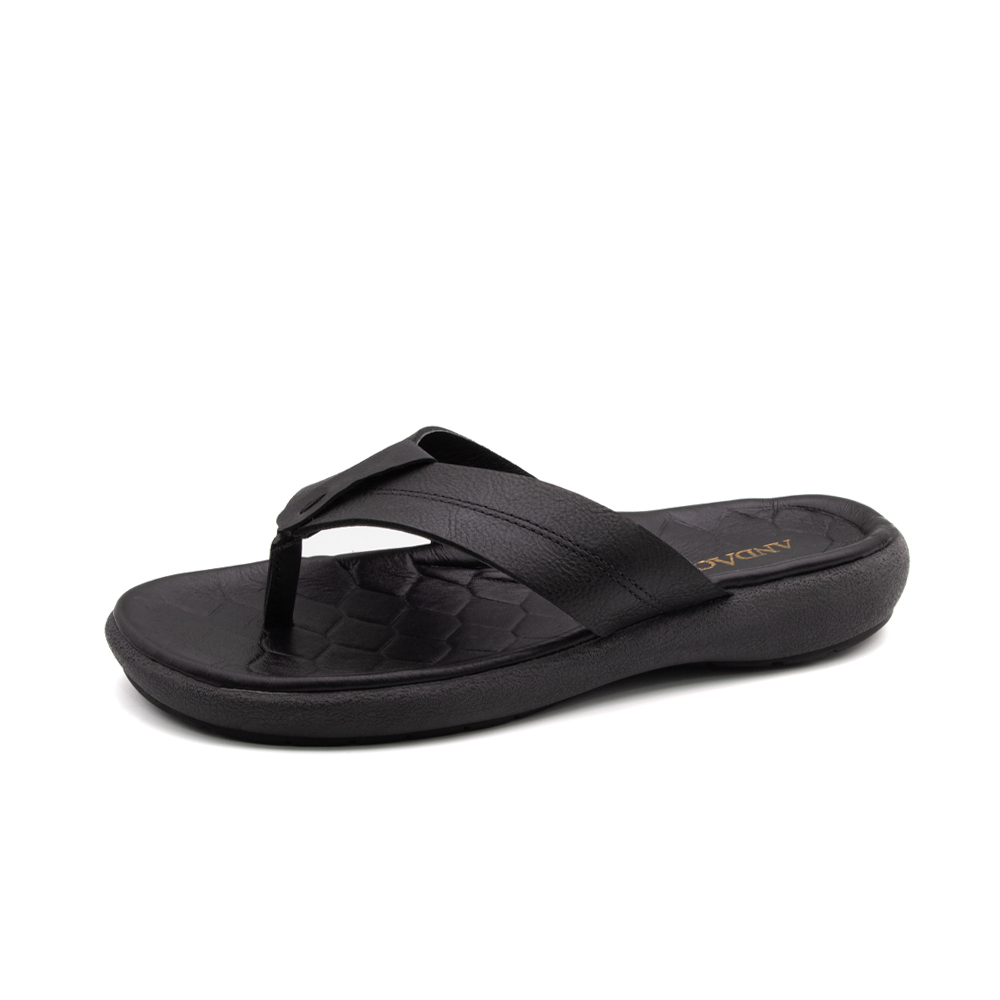 Sandália Masculina Massai em Couro Senna Preto - 5300SP