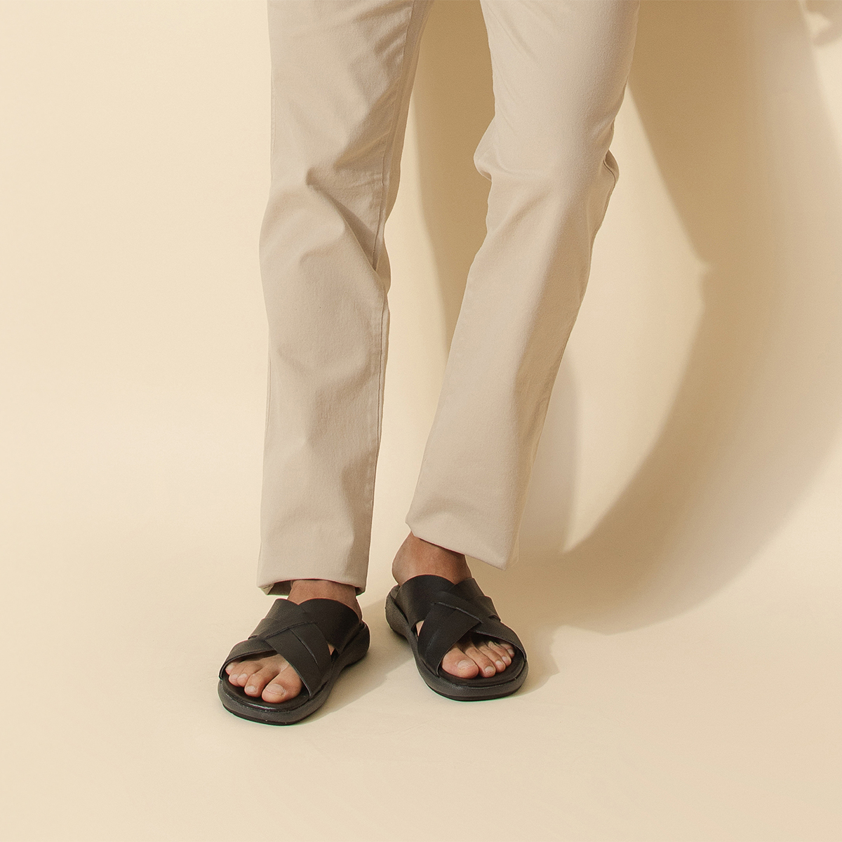 Sandália Masculina Massai em Couro Senna Preto - 5301SP Sandália Masculina Massai em Couro Senna Preto - 5301SP