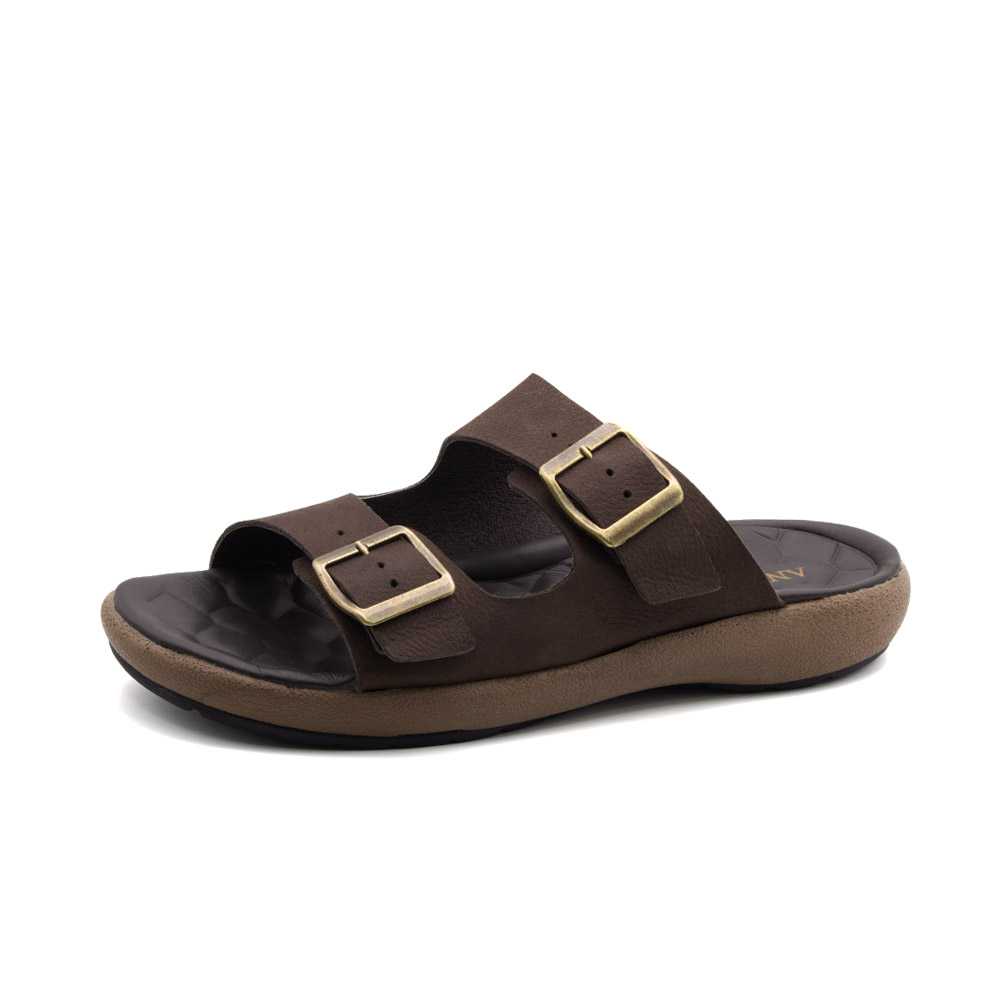 Sandália Masculina Massai em Couro Vertigo Tabaco - 5302VT