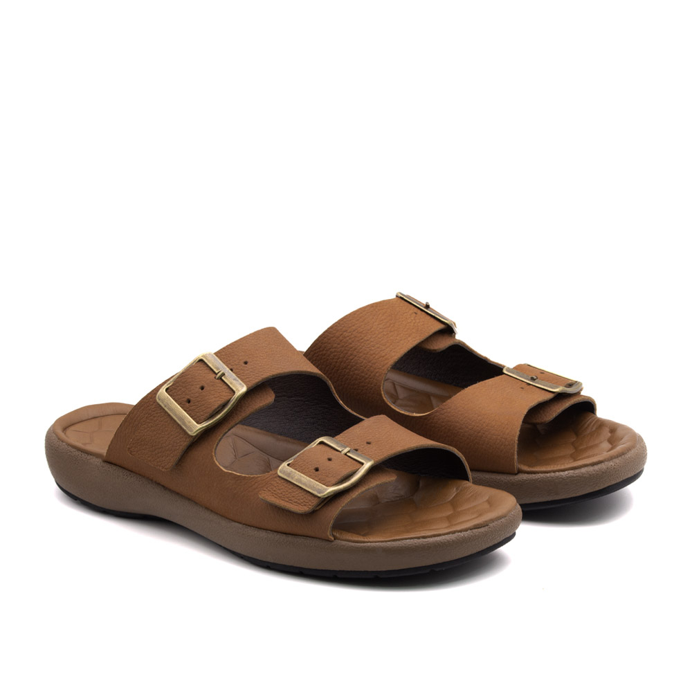 Sandália Masculina Massai em Couro Vertigo Tan - 5302VTA