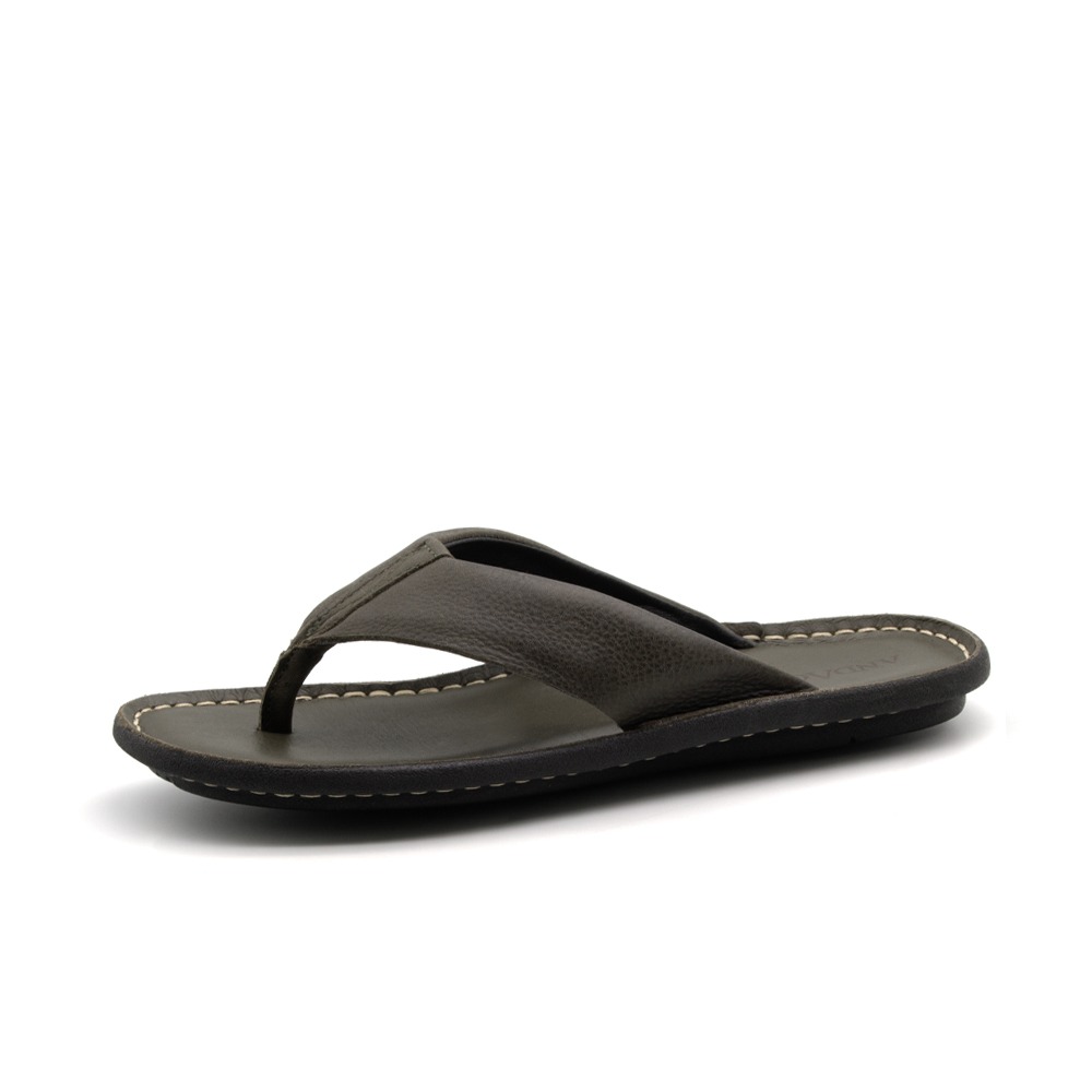 Sandália Masculina Soul em Couro Senna Army - 8857SA Sandália Masculina Soul em Couro Senna Army - 8857SA