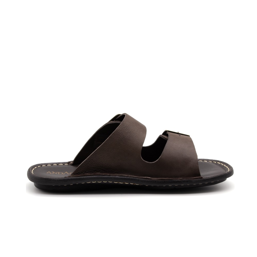Sandália Masculina Soul em Couro Senna Coffee - 8859SC