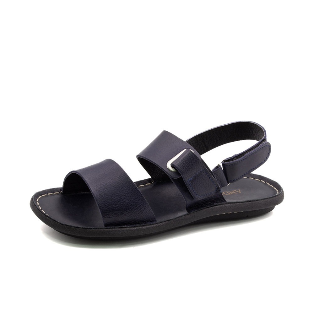 Sandália Masculina Soul em Couro Senna Dark Blue - 8860SD