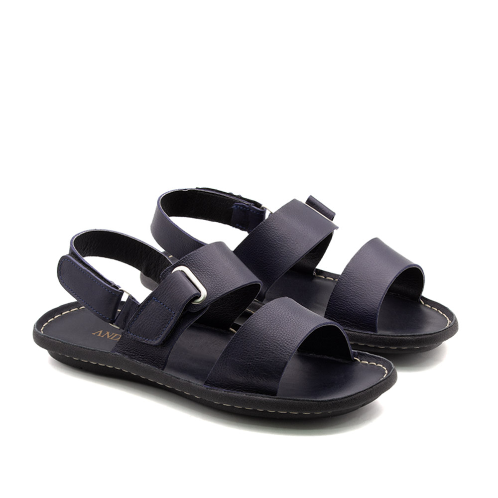 Sandália Masculina Soul em Couro Senna Dark Blue - 8860SD