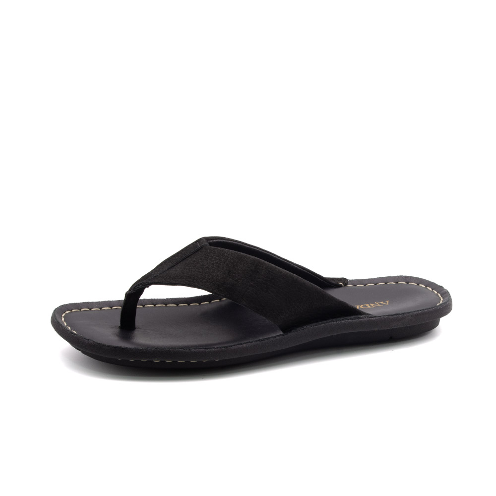 Sandália Masculina Soul em Couro Vertigo Preto - 8857VP