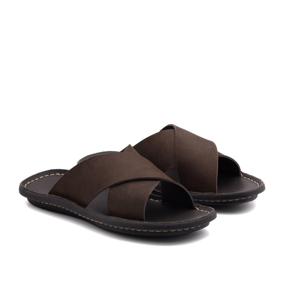Sandália Masculina Soul em Couro Vertigo Tabaco - 8858VT Sandália Masculina Soul em Couro Vertigo Tabaco - 8858VT