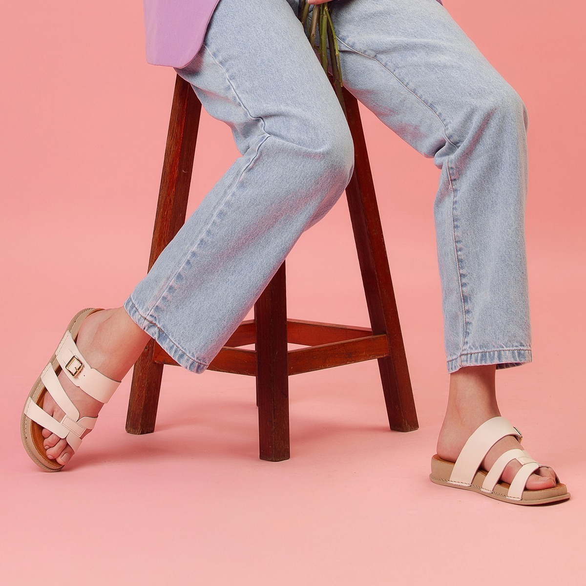 Sandália Papete Rivva em Couro Alfa Lua - 17138AL Sandália Papete Rivva em Couro Alfa Lua - 17138AL