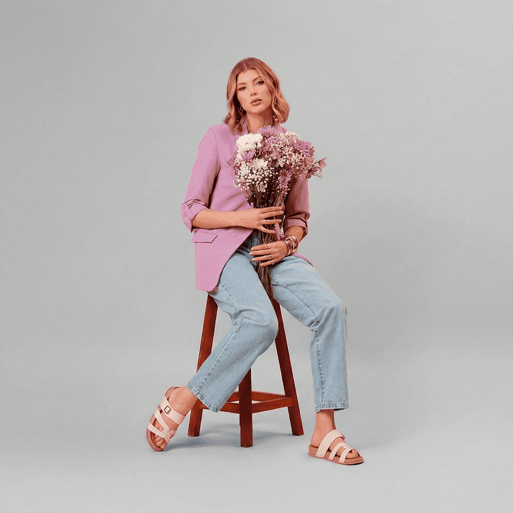 Sandália Papete Rivva em Couro Alfa Lua - 17138AL