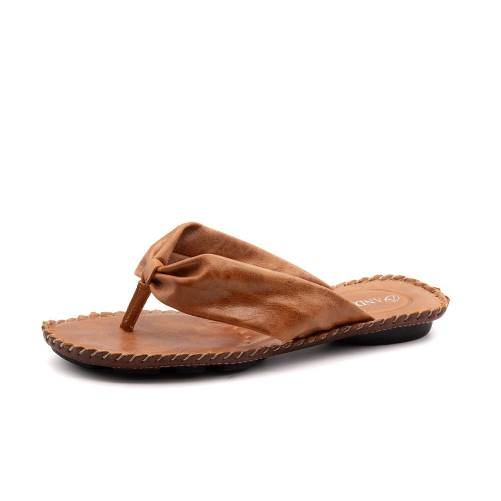 Sandália Rasteira Jade em Couro Alure Cobre - 12404AC Sandália Rasteira Jade em Couro Alure Cobre - 12404AC